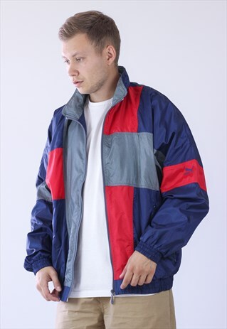 VINTAGE MENS PUMA COLORBLOC SUIT JACKET