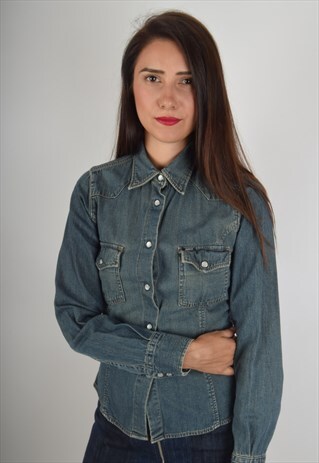 VINTAGE RIFLE DENIM SHIRT SIZE S (1023)