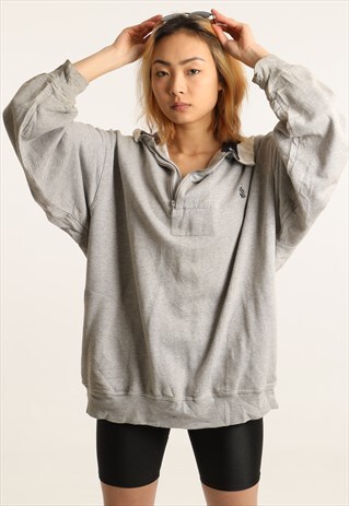 VINTAGE NAUTICA EMBROIDERED LOGO 1/4 ZIP SWEATSHIRT