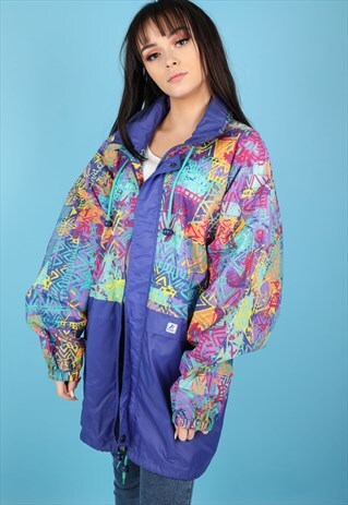 VINTAGE K-WAY WINDBREAKER JACKET NJ230