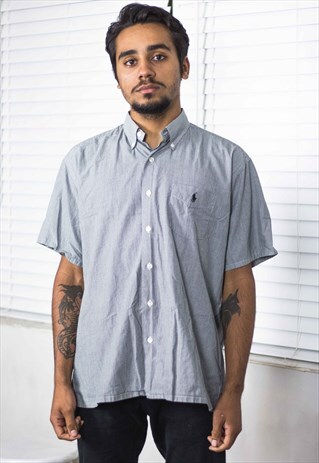 VINTAGE POLO RALPH LAUREN SHIRT LOGO 90S M 6