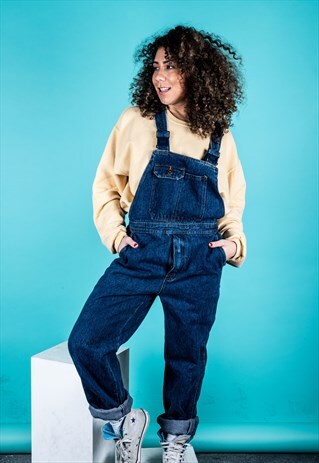 VINTAGE DUNGAREES IN BLUE DENIM