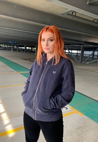 VINTAGE FRED PERRY EMBROIDERED HOODIE