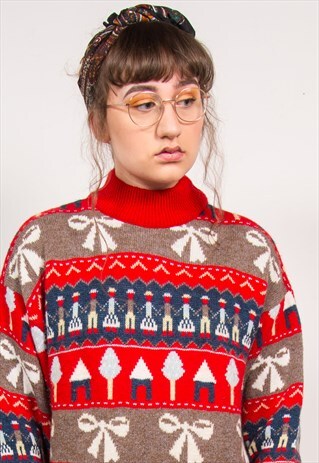 VINTAGE 90'S MULTICOLOUR KNIT JUMPER