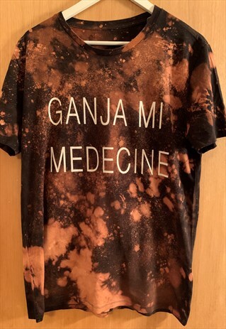 VINTAGE BAAD T-SHIRT BLACK ME MEDECINE REWORKED TIE DYE