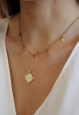 GOLD COIN NECKLACE BORBOLETA