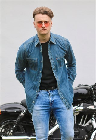 LEVI'S USA MIDWASH DENIM VINTAGE OVER SHIRT