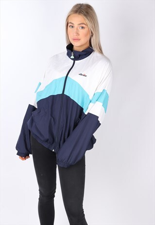 VINTAGE ELLESSE JACKET BOMBER OVERSIZED 80S M/L QUILTED