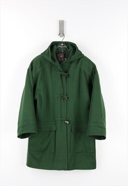Rare Valentino Raincoat Montgomery Wool Jacket in Green - 44