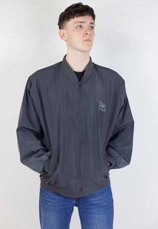 VINTAGE 90S GREEN SHINY BOMBER JACKET