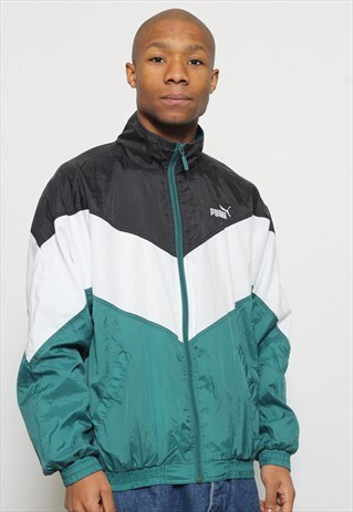 VINTAGE PUMA GREEN TRACK JACKET