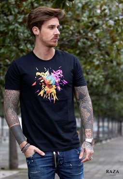 Designer T-Shirt - Roars of Defiance - Deep Black Colour