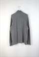 VINTAGE CALVIN KLEIN JUMPER QUARTER ZIP FIT IN GREY L