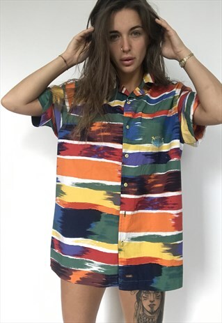 PATTERNED OVERSIZED RETRO VINTAGE UNISEX FESTIVAL SHIRT
