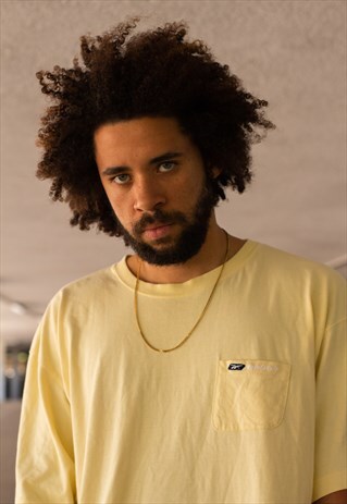VINTAGE 00'S REEBOK T SHIRT IN LEMON YELLOW