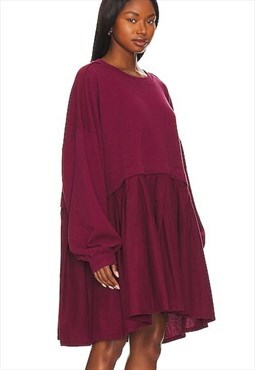 BN Free People Women's Eleanor Oversized Sweatshirt Dress XS