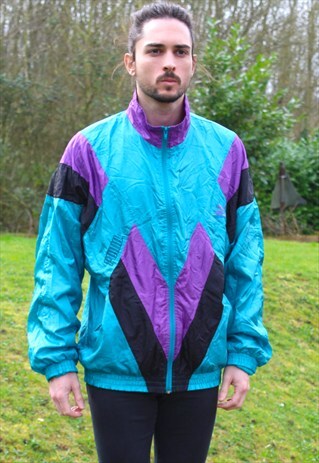 VINTAGE 80S PUMA SHELL SUIT JACKET - LARGE - RETRO RARE