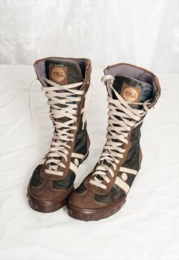 Vintage Y2K Art Company Boxing Boots in Brown