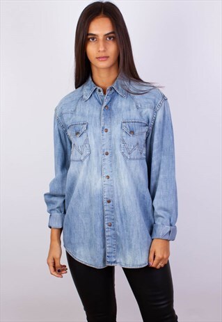 VINTAGE WRANGLER 90S DENIM SHIRT