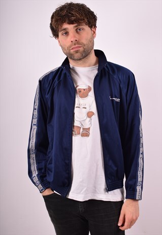 CHAMPION MENS VINTAGE TRACKSUIT TOP JACKET MEDIUM BLUE 90S