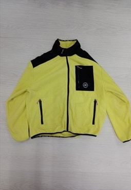 00s DKNY Sport Full Zip Fleece Jacket Yellow