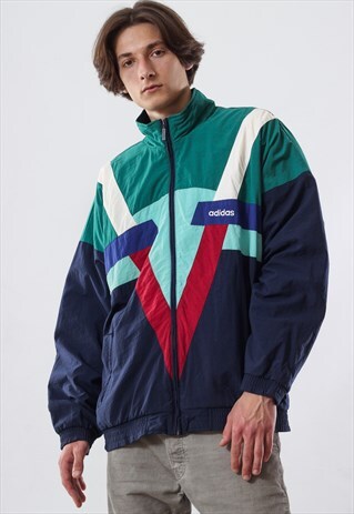 90'S VINTAGE MENS ADIDAS WINDBREAKER TRACK SUIT JACKET