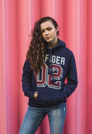 NAVY BLUE SWEATSHIRT HOODIE (HILFIGER DENIM)