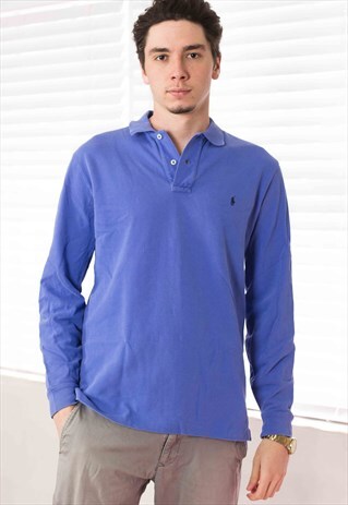 VINTAGE POLO RALPH LAUREN SHIRT LOGO 90S S 11.5