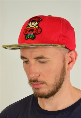 TRUKFIT RED SKATER EMBROIDERED SNAP BACK BASEBALL CAP
