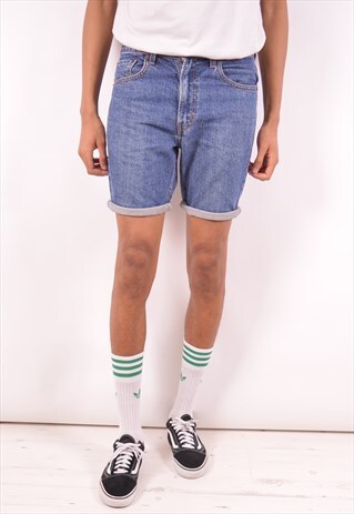 LEVI'S 505 MENS VINTAGE DENIM SHORTS W30 BLUE 90S