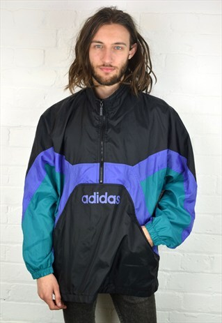VINTAGE 90'S ADIDAS 1/4 ZIP PULLOVER WINDBREAKER