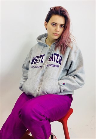 VINTAGE CHAMPION UNIVERSITY EMBROIDERED HOODIE