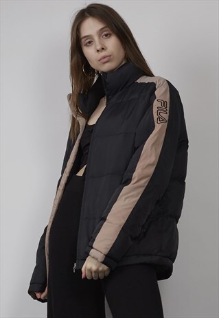 VINTAGE 90'S FILA NAVY/PINK PUFFER JACKET