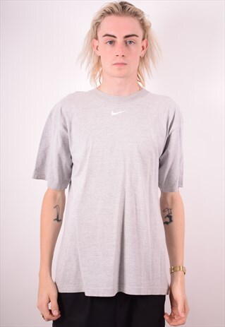 NIKE MENS VINTAGE T-SHIRT TOP MEDIUM GREY 90S