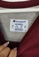 VINTAGE CHAMPION SWEATSHIRT CLASSIC 90S IN BURGUNDY XL