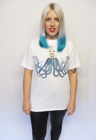 CREEPY DOLLOCTOPUS WHITE TSHIRT