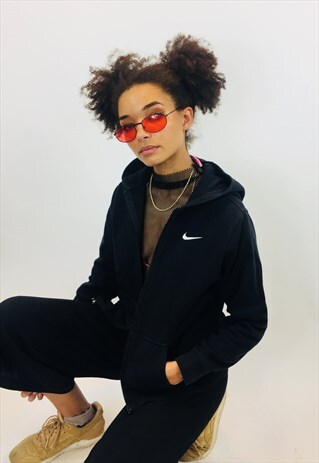 VINTAGE NIKE EMBROIDERED SWOOSH HOODIE