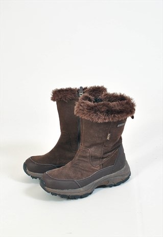 Vintage 00s winter suede leather boots