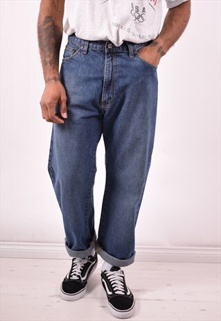 POLO RALPH LAUREN MENS VINTAGE JEANS W34 L30 BLUE 90S