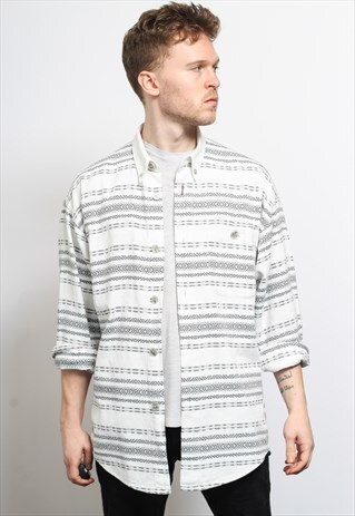 VINTAGE AZTEC PATTERNED SHIRT