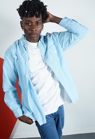 RALPH LAUREN CHAPS STRIPED SHIRT IN BLUE