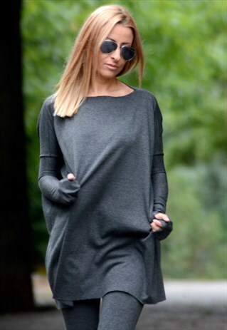 LOOSE MAXI TUNIC AND LEGGINGS/ OVERSIZED TOP WITH THIGHTS