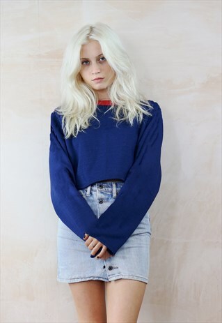 INDIGO CROP JUMPER