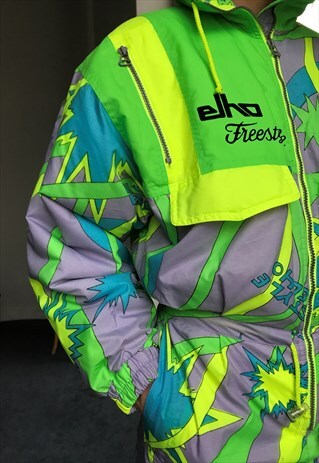 VINTAGE 90' OLDSCHOOL COOL UNISEX ELHO FREESTY NEON SKI SUIT