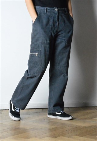 VINTAGE 90S CARGO GREY PANTS