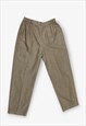 VINTAGE 80S MICHELE WOOL TROUSERS BROWN W30 L28 BV17870