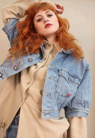 VINTAGE 90'S JOOP CROPPED DENIM JACKET