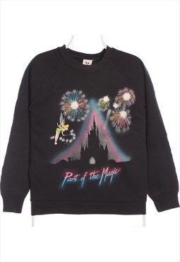 Vintage 90's Disney Sweatshirt Tinkerbell Disneyland Black