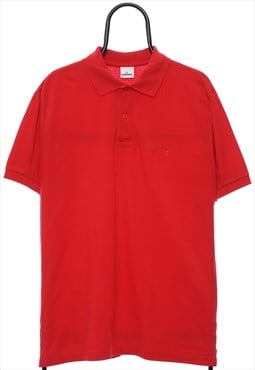 Vintage Spalding Logo Red Polo Shirt Mens