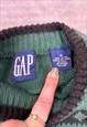 VINTAGE GAP KNITTED JUMPER ABSTRACT PATTERNED KNIT SWEATER